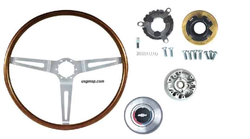 Steering Wheel Kit: 67-68 Camaro Woodgrain